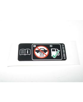 Mercedes Fuel Filler Flap Warning Label Decal Sticker A0005840213 New Genuine